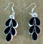 Groovy Black Drops Quilled Earings