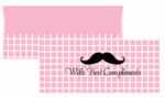 Baby Pink Mustache Envelopes
