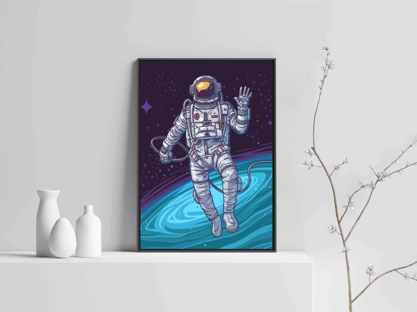 Astronaut Print art frame