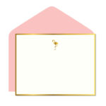 Flamingo Monogram Flat Card + Envelopes – Set 0f 5-2