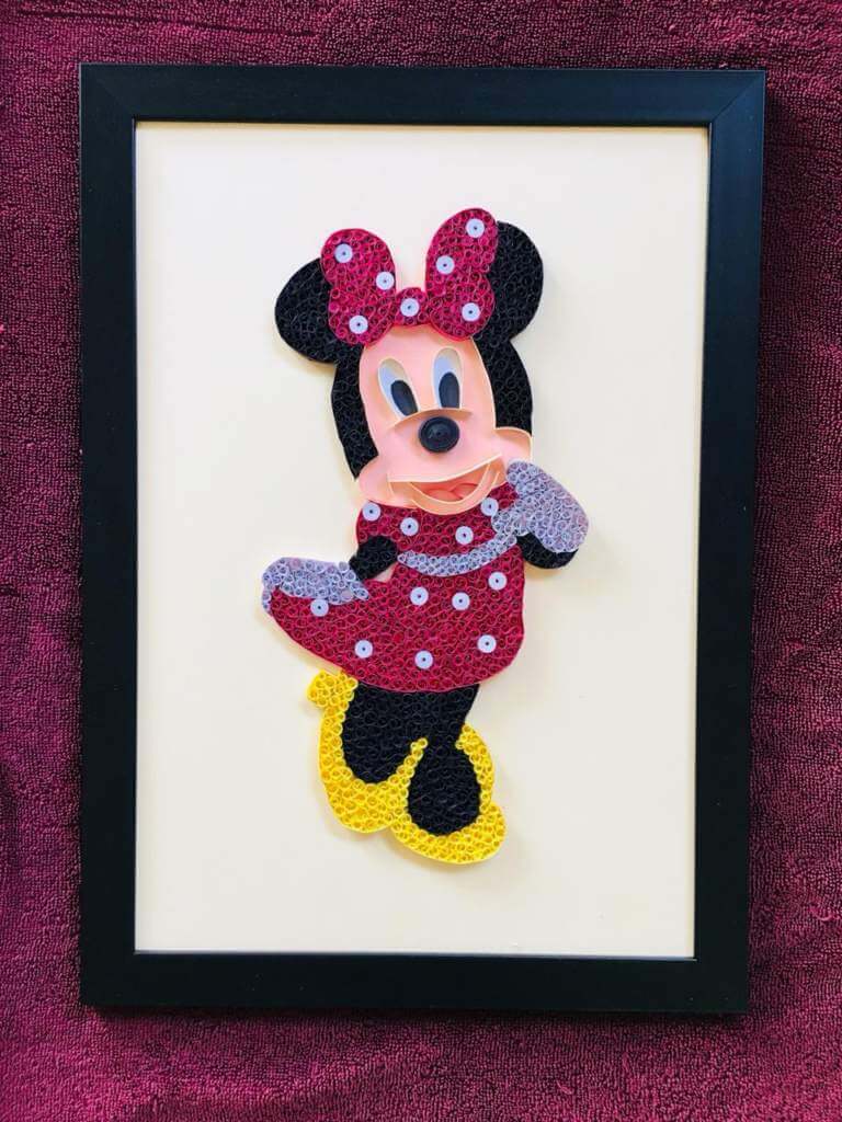 Minnie Mouse Quilling Art