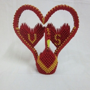 The 3D Origami Heart Swan