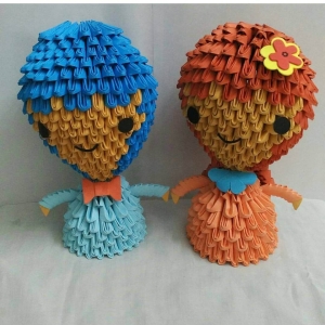The 3D Origami Couple Doll