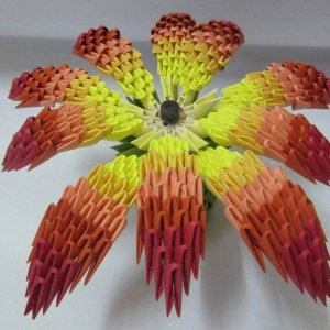 The 3D Origami Multi Color Flower