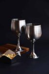 Steel Wine Glasses – Pair of 2