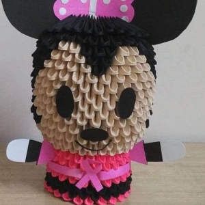 3D Origami Minnie Mouse