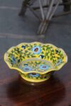 Blue Pottery Yellow Floral Bowl