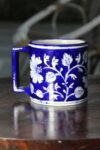 Blue Pottery Blue Floral Coffee Mug