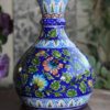 Blue Pottery Yellow Pitcher Vase