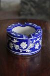 Blue Pottery Blue Floral Ash Tray