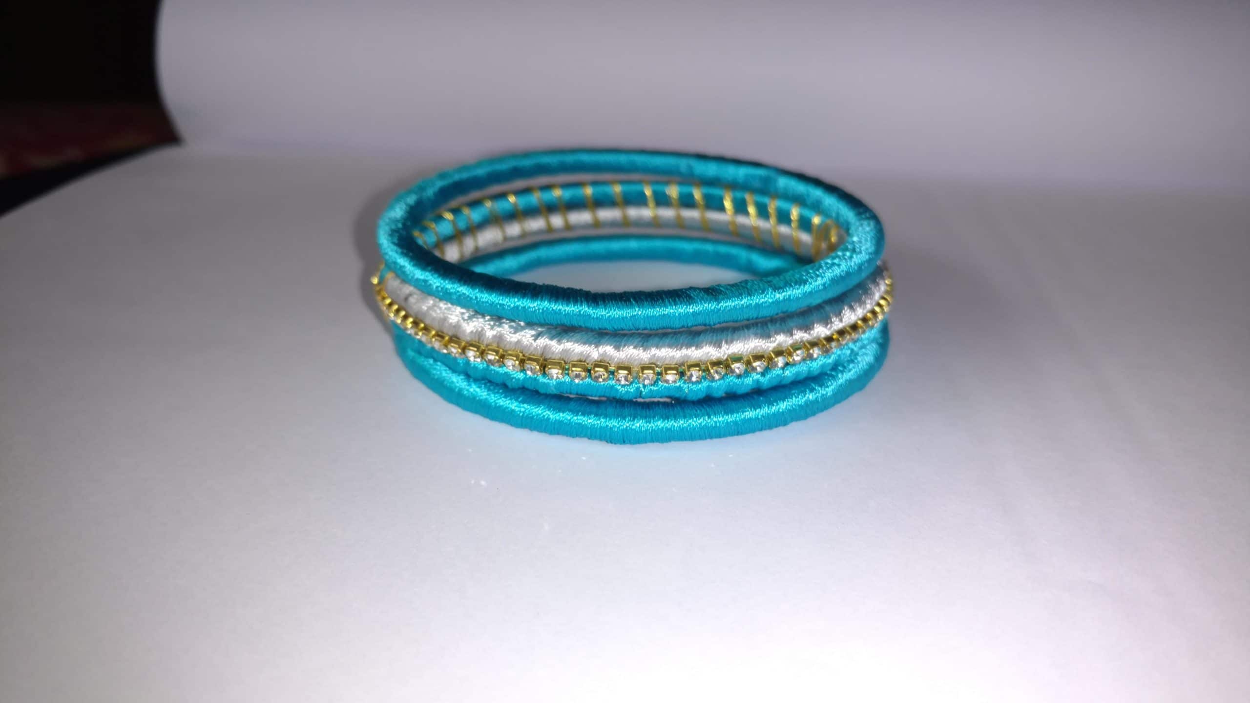 Blue Silk Thread bangles