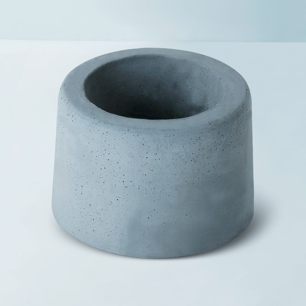 Wonderwheelstore | 31 | Concrete Round Small Glass Planter Gmpl002 2