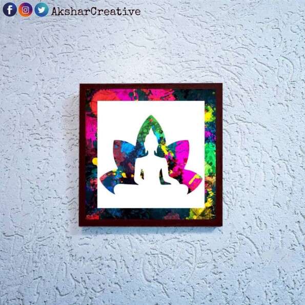 Wonderwheelstore | 24 | Acessf003 Buddha Flower Stencil Frame