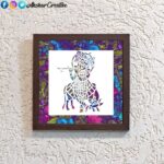 Krishna with Cow Stencil Frame