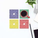 Maze Game Square Coasters