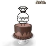 Wonderwheelstore | 27 | Acect002 Engaged Personalised Caketopper