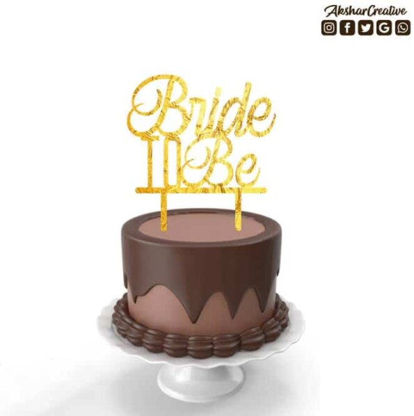 Wonderwheelstore | 27 | Acect004 Bride To Be Caketopper