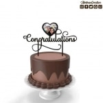 Congratulations with Pic Personalised Cake topper