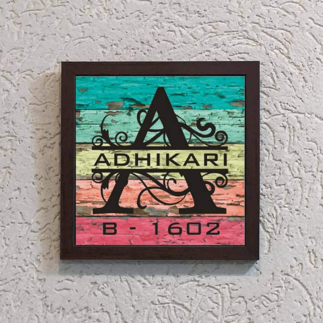 Wonderwheelstore | 27 | Acemono005 Colourful Back Nameplate 9 X 9 Inches