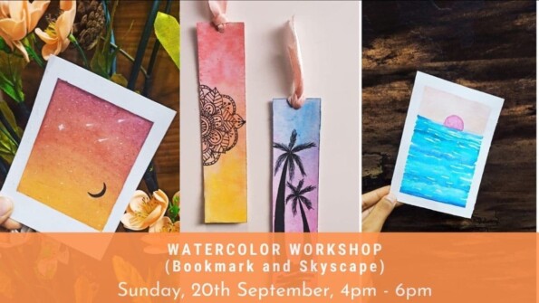 Watercolor workshop(Bookmark and Skyscape Art)