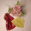 Set Of Festive Cotton Mask And Silk Pouch