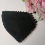 Black Cotton Lace Mask