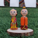 Customized Groom and Bride Wooden Dolls