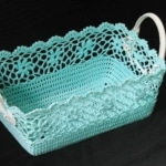 Blue Eco-friendly Crochet Basket