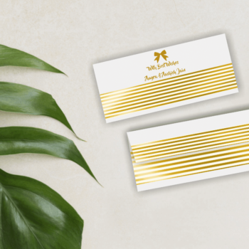 Gold Stripes White Money Envelopes