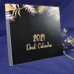Desk Calendar 2021 With 24kt Gold Electroplating Stickers Black
