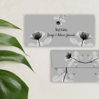 Grey Floral Money Envelopes