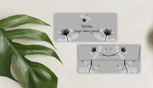 Grey Floral Money Envelopes