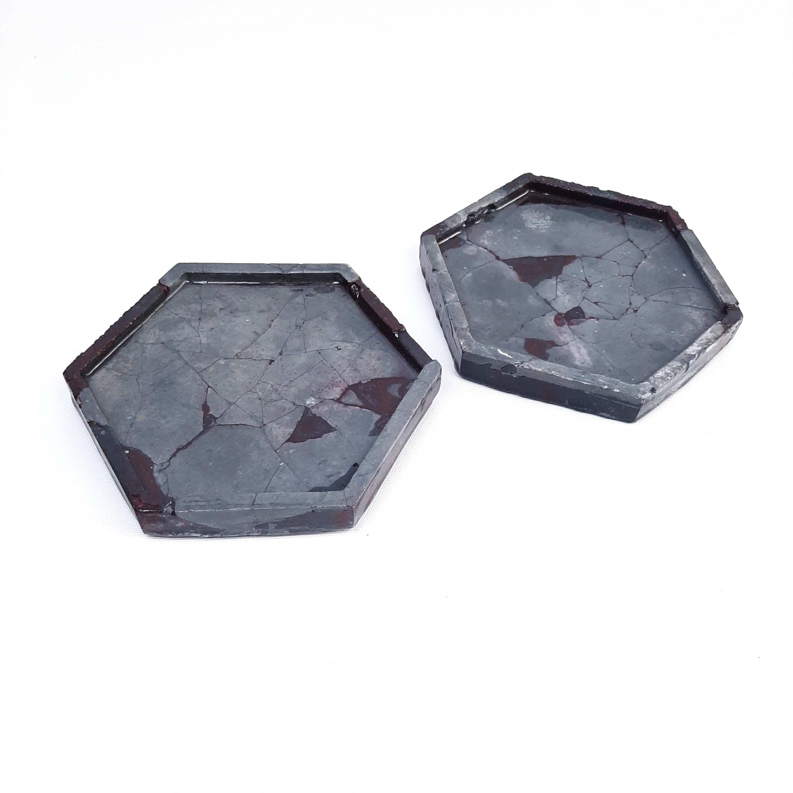 Cement Hexagon Platter Set Gchp011b
