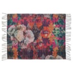 Multicolour Floral Polyester Rug