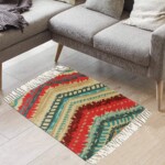 Red Arrow Head Recycled Rug