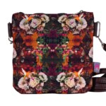 Multicoloured Floral Canvas PU Small Sling Ba