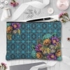 Cool Blue and Yellow Flower Utility Pouc
