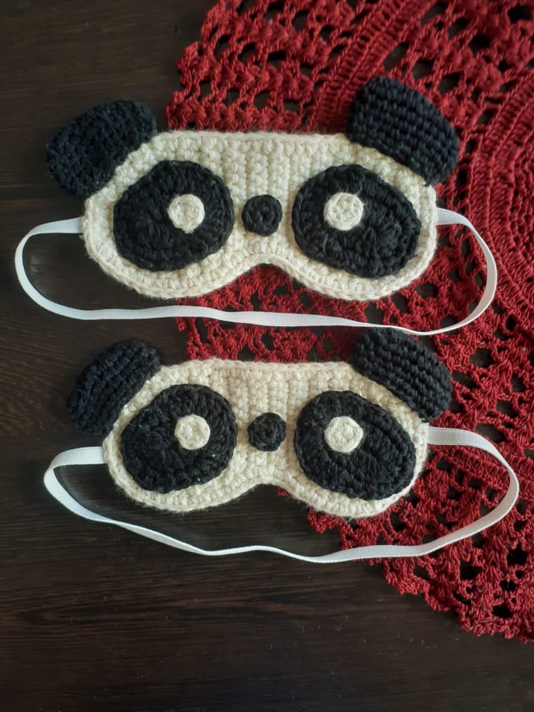 Plumtales Handcrafted Amigurumi Panda Sleep Eye Mask