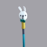 Plumtales Set of 3 Handcrafted Amigurumi Pencil Topper Bunny _Random Color
