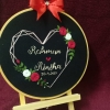 Floral Embroidery hoop Art with photo