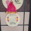 Save the date embroidery hoopart