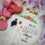 Save the date embroidery calendar