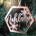 Rosegold Personalized Christmas Ornaments/Gift Tags