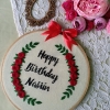 Floral Embroidery with names.