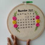 Embroidery Calendar Hoop Art