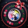 Double hoop Embroidery with photo.