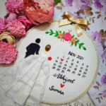 Save the Date Embroidery Hoop Art.