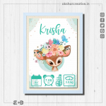 New Baby Announcement Frame Animal Theme