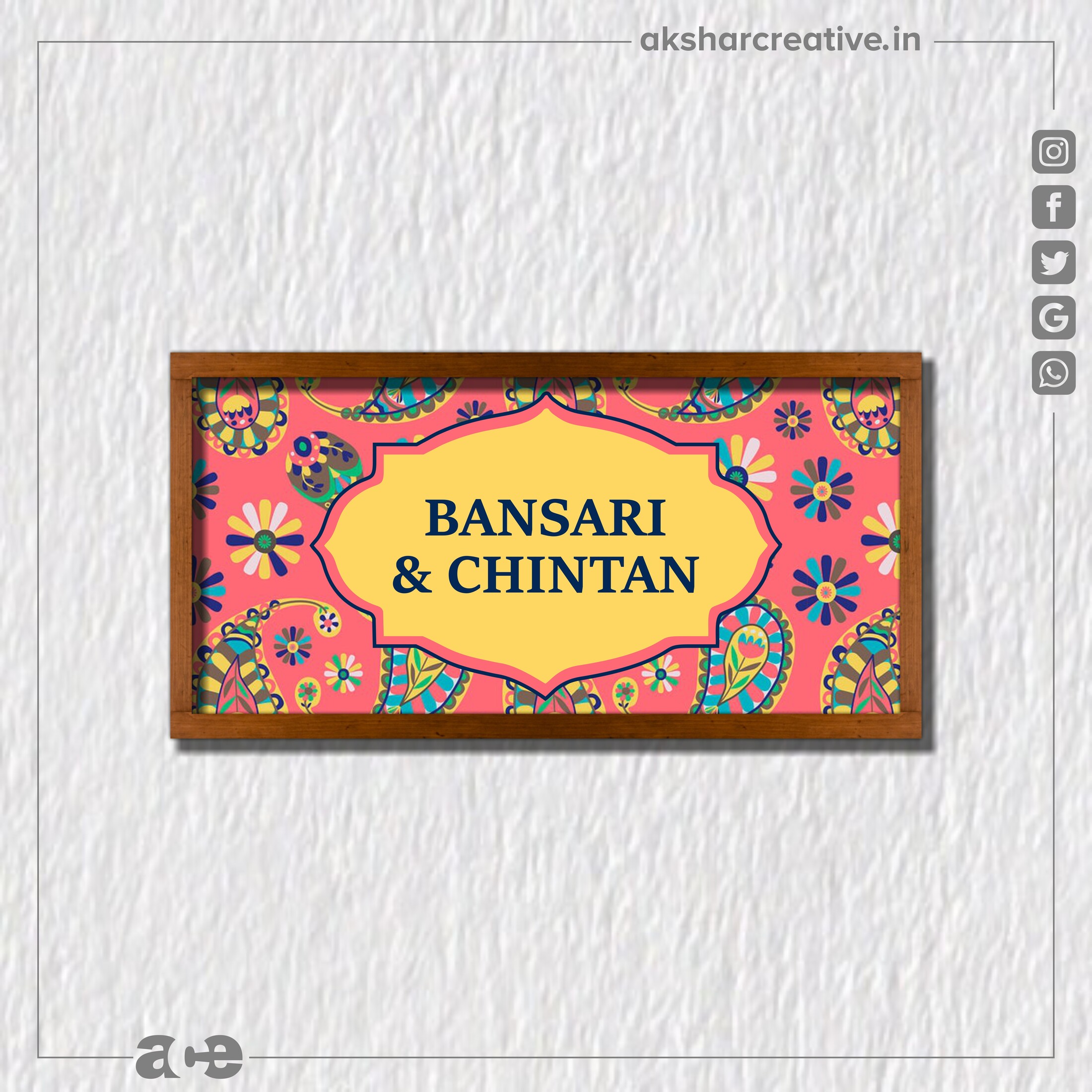Acetpnp007 Bansari And Chintan The Printed Nameplate