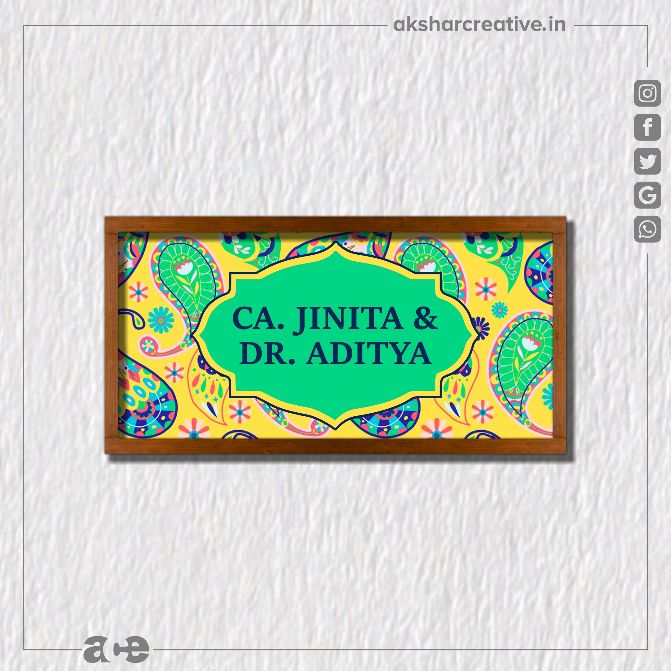 Acetpnp011 Jinita And Aditya The Printed Nameplate